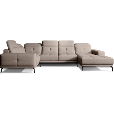 Eltap Светлокафяв кадифен ъглов диван (ляв ъгъл U форма) Neviro - ELTAP (CO-NEV-LT-20LO)