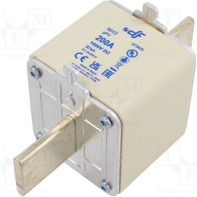 DF ELECTRIC 373425 Pojistka: tavná; 200A; 1kVDC; gPV; keramická; NH3