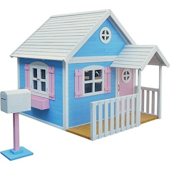 Ginger Home Дървена къща за игра Ginger Home - С веранда, 194 x 229 x 210 cm, синя (C181)