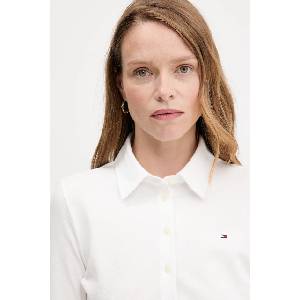 Tommy Hilfiger риза дамска от памук с еластан (WW0WW43528) - answear - 136,89 лв