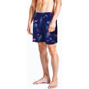 Nike Мъжки шорти за плуване Nike Multi Print 7 Volley midnight navy