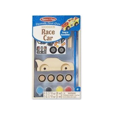 Melissa & Doug Креативен комплект - Направи и оцвети дървена кола, 18829 Melissa and Doug, 000772188296