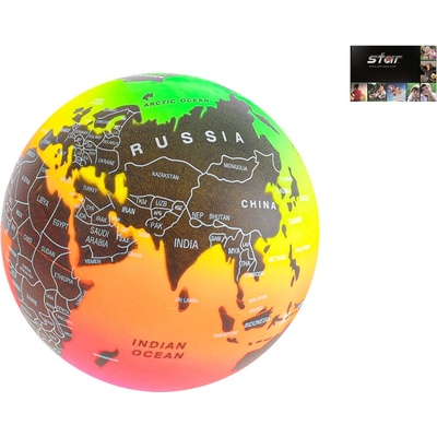 Míč 11 cm duhový svět