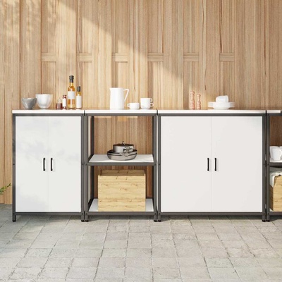 vidaXL Комплект за кухненско съхранение HATTEM 3 pcs Бяло (3392702)