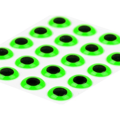 Sybai Epoxidové Oči 3D Epoxy Eyes Fluo Green 7mm