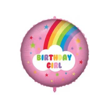 Image 1 of Procos Балон от фолио - Rainbow Birthday Girl 46см