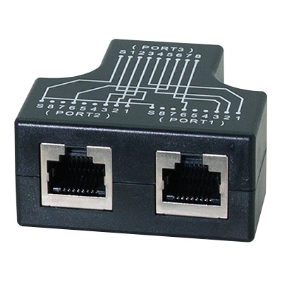 LogiLink Адаптер за кабелен сплитер 1x RJ45 женски - 2x RJ45 женски, 10/100BT