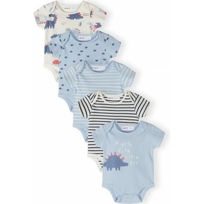 Dojčenské body 5pack Minoti BABYPACK modré