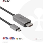 Club 3D CLUB3D кабел, USB Gen2 C към HDMI, 4K120Hz, 8K60Hz, HDR10, DSC1.2, M/M, 3m (CAC-1587)