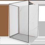 Mexen Kioto душ-стена Walk-in 120 x 120 см, черна рамка, четкана мед - 800-120-212-65-70-120 (800-120-212-65-70-120)