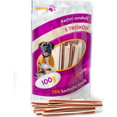 Hanny Food kachní sendvič s treskou 500 g