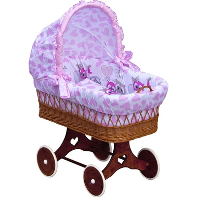 Scarlett Búdka k prútenému košu Kulíšek ružová