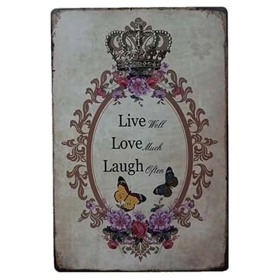 Ceduľa Live Love Laugh