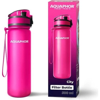 Aquaphor Бутилка Aquaphor City Tritan, филтрираща, 500 мл, розова