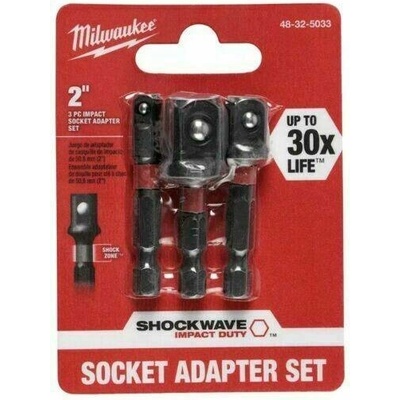 Milwaukee Sada adaptér z Hex 1/4˝ na čtyřhran 1/4˝, 3/8˝, 1/2˝