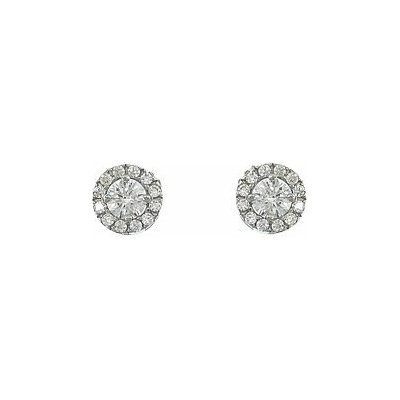 INFINITYSILVER Zlaté náušnice s bielymi zirkónmi Au585/1000 236104W1,51