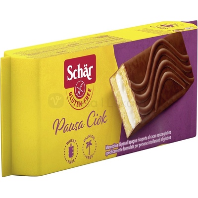 Schär PAUSA CIOK jemné pečivo bezgluténové, s mliečnym krémom, v čokoláde 10x35 g (350 g)