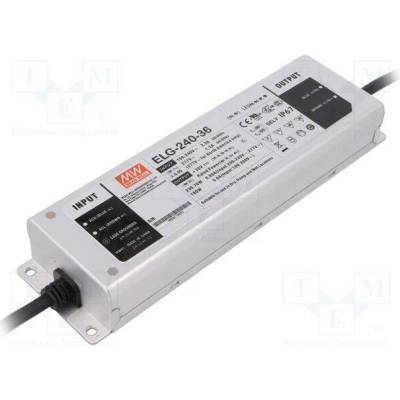 MEAN WELL ELG-240-36 Napájecí zdroj: spínaný; LED; 239,76W; 36VDC; 6,66A; 100÷305VAC