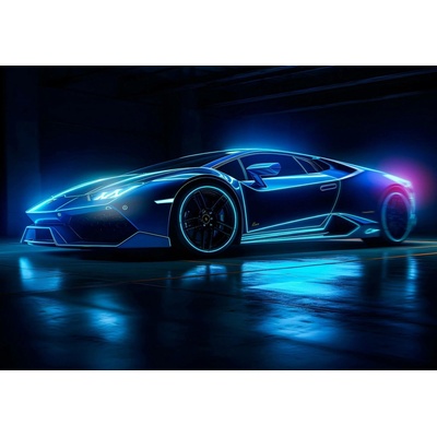 Postershop Fototapeta vliesováCar Lamborghini luxurious neon, rozměry 208x146 cm