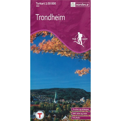 Trondheim turistická mapa Norsko