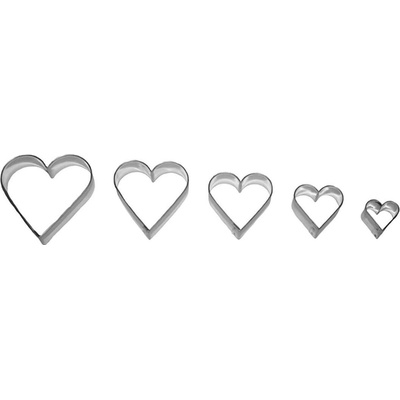 SMOLÍK SRDCE Sada 5 ks 709 55 × 55 mm hladké, pocínované