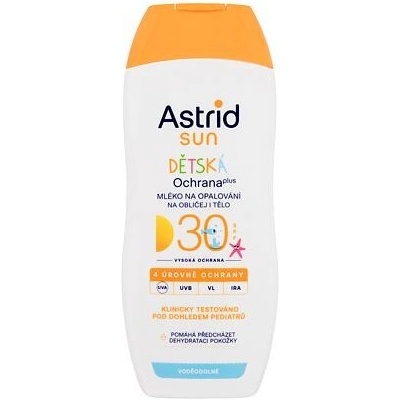 Astrid Sun Kids detské mlieko na opaľovanie Waterproof D-panthenol UVA+UVB SPF30 200 ml