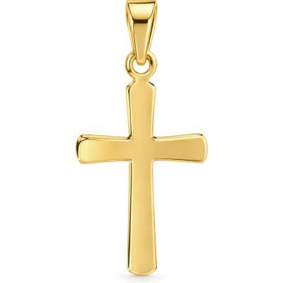 Argento Stříbrný pozlacený přívěsek křížek 85119