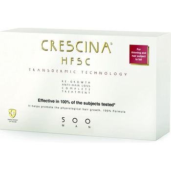 Crescina Transdermic 500 Anti-Hair Loss pre pre mužov 20 x 3,5 ml