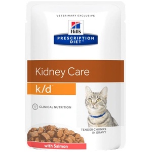Hill's Hills Prescription Diet k/d Salmon- при хрoнична бъбречна недостатъчност 85gr