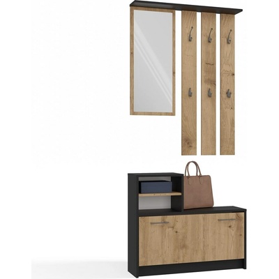 TP Living Předsíňová stěna Artisan B hnědá – Zboží Dáma