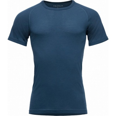 Devold Pánske funkčné tričko Lauparen Merino 190 Base Tee Man tmavomodrá