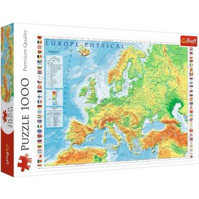 Trefl Пъзел Trefl от 1000 части - Картата на Европа (10605)