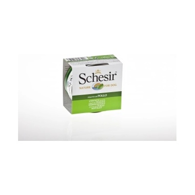 Schesir Nature - Консервирана храна за израснали кучета с пилешко филе в желе, 150 гр
