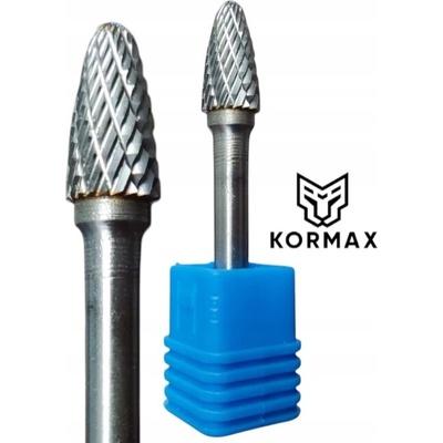 Fréza 10mm rotačný pilník plameňový RBF 10x20x65x6mm z karbidu Kormax