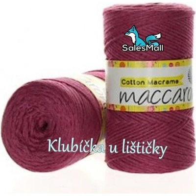 Maccaroni Cotton Macrame vínová 27