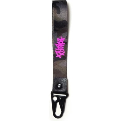 Šňůrka na krk PITCHA LOGO short camo pink