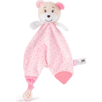 Амек Тойс Мека играчка за гушкане и гризкане Амек Тойс - Мече, розова (90652)