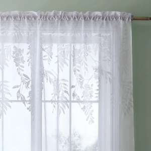 Catherine Lansfield Bílá záclona 183x140 cm Wisteria Floral - Catherine Lansfield (DS/57099/W/VST572/WH)