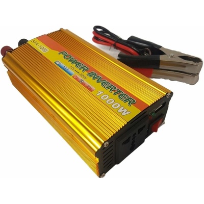 Инвертор bac-2609, 1000w, от dc 12v към ac 220v, 1бр. usb-a, за кола (bac-2609)