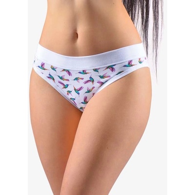 Gina Dámske klasické nohavičky s úzkym bokom 10273P biela fialová