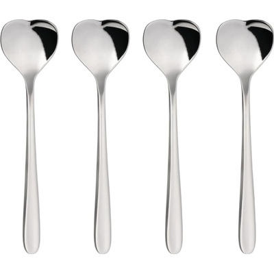 Alessi Чаена лъжичка BIG LOVE, комплект 4 бр. , 14 см, сребриста, Alessi (ALAMMI087)