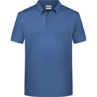 James & Nicholson Polokošile JN 8009 bio bavlna krátký rukáv dámská COT-028009m5601 Melír denim modrá světlá