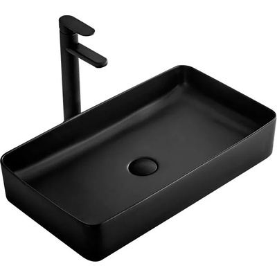 REA-U3690 - Мивка за плот DENIS 35x61 см, керамика, матово черна (RE0410)