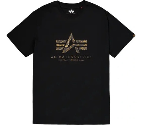 Alpha Industries Basic Big Logo Effect Print černé