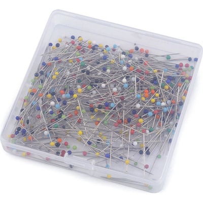 Špendlíky se skleněnou hlavičkou délka 34 mm – Sleviste.cz