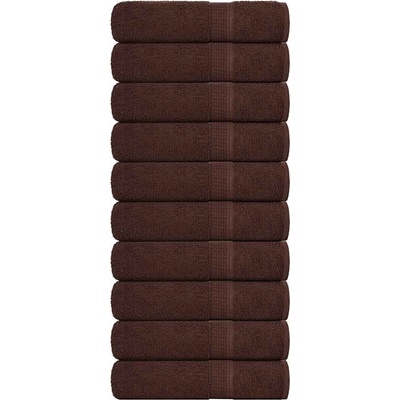 vidaXL Кърпи за ръце FROGN 10 бр. Кафяви 50x100 см 360 г/м2 (136760)