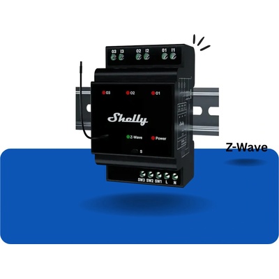 Relé na DIN lištu SHELLY PRO 3 Z-Wave - SHELLY-WAVE-PRO-3-2025-1903