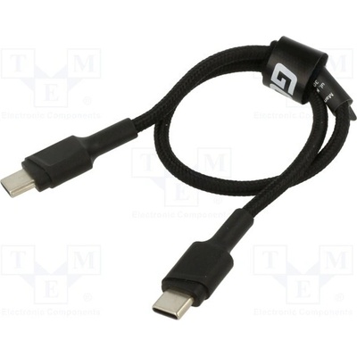 Green Cell KABGC31 USB 2.0, USB C vidlice,z obou stran, 0,3m, černý