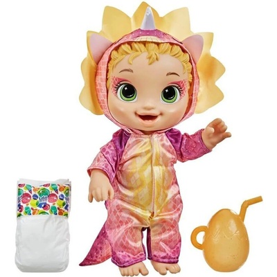 Hasbro Baby Alive oblečená jako dinosaurus Triceratops