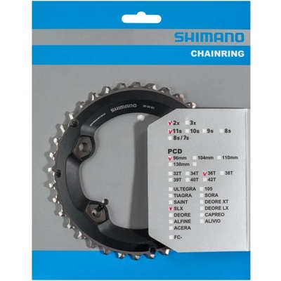 SHIMANO Převodník 36z. FC-M7000 SLX 36/26z. černý 96mm – Zbozi.Blesk.cz